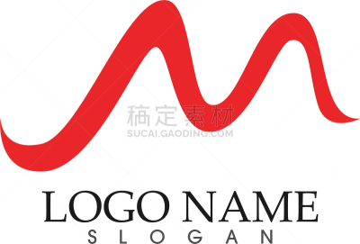 模板,品牌名称,英文字母M,波形,创造力,商务,高雅,几何形状,概念,字母