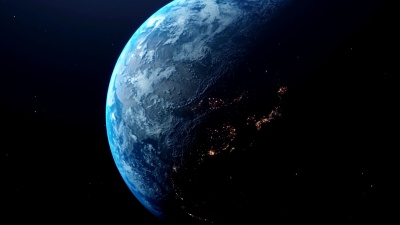 从太空看电影般的蓝色地球