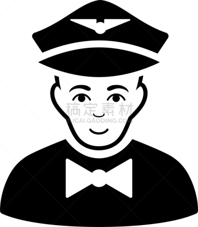 男招待,商用机,计算机图标,平坦的,分离着色,男孩,白色,制服,男人,符号
