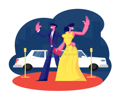 名声,华贵,女人,绘画插图,连衣裙,演员,男人,套装,机场出租车,生活方式
