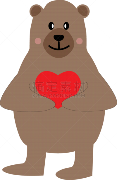 熊,品牌名称,心型,北极熊,可爱的,泰迪熊,贺卡,背景分离,爱,玩具