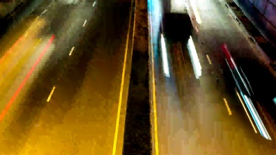 夜间隧道交通，延时视频