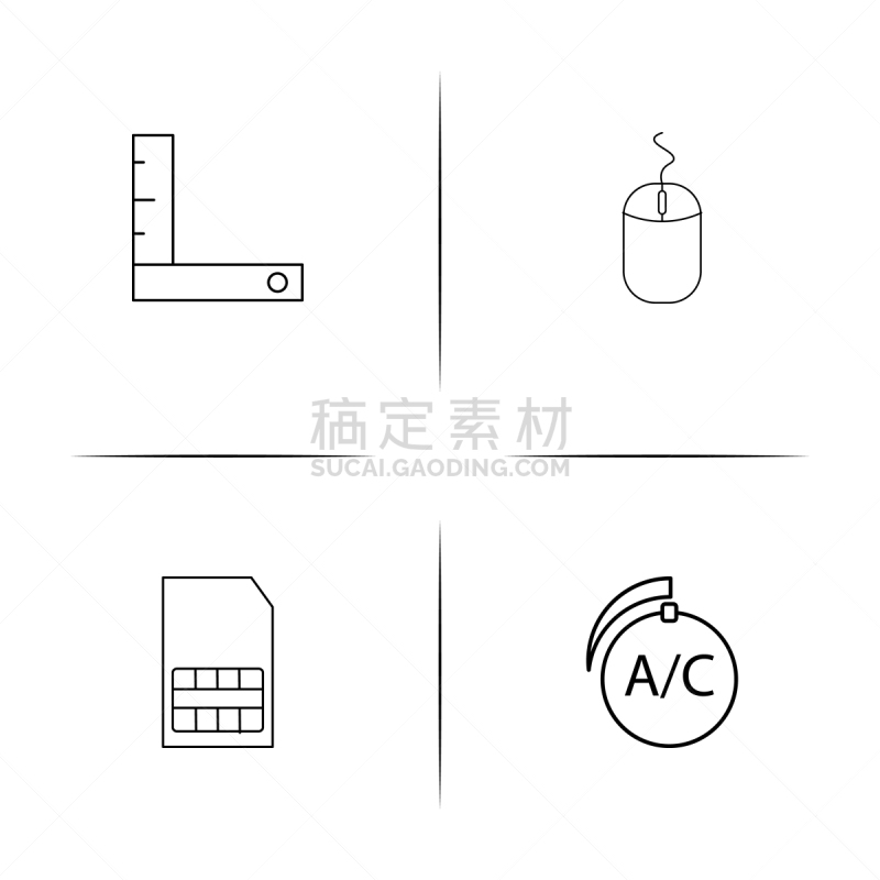 轮廓,直的,计算机图标,矢量,SIM卡,空调,标志,石洞壁画,图像