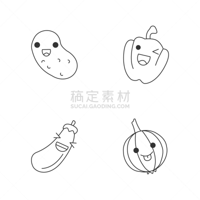 可爱的,蔬菜,可爱,性格,直的,清新,背景分离,食品,细的,品牌名称