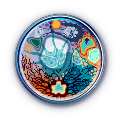 白色背景,绘画插图,矢量,细菌,皮氏培养皿,分离着色,白色,科学实验,科学