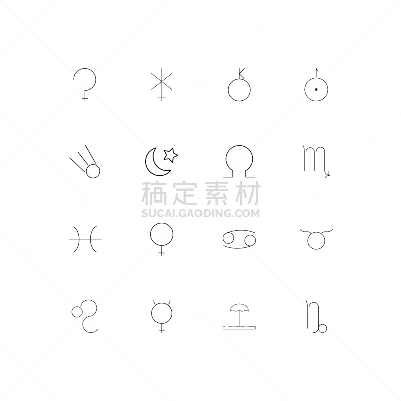 轮廓,直的,星座,计算机图标,斯尔瑞兹,图像,双鱼座,矢量,天王星,标志