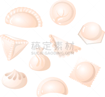 自制的,精神振作,饺子,馄饨,插画,母亲,白色,传统,布置,收集