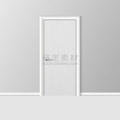 简单,模板,现代,三维图形,建筑结构,矢量,墙,空的,门,关闭的