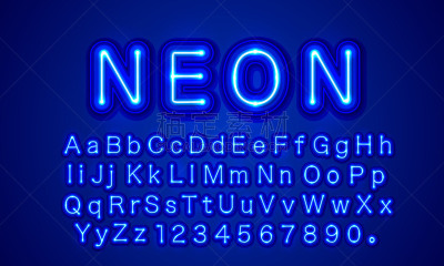 字母,英格兰,城市,霓虹灯,标志,数字,蓝色,字体,彩色图片,复古风格