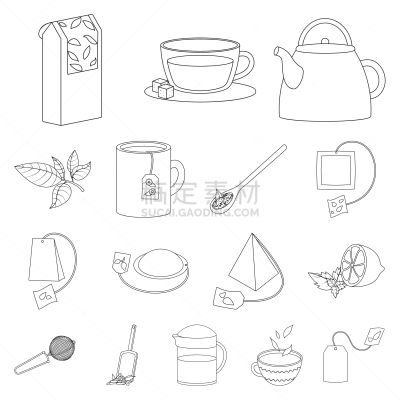 food and natural logo set