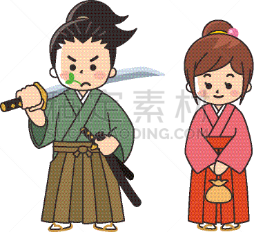 日本武士,和服,女人,传统,人,男人,图像,浪人,顶髻,成年的