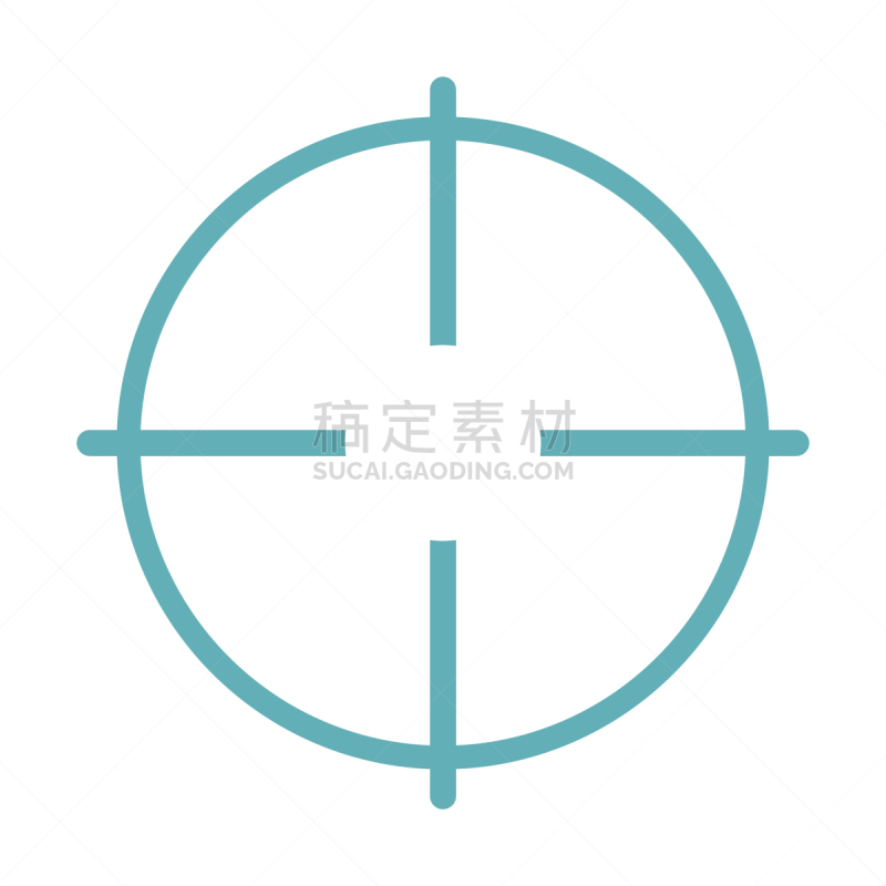 分离着色,白色,平坦的,线图标,靶子,靶心,耳镜,准确,瞄准