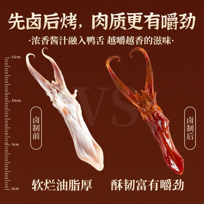 零食卤味鸭舌前后对比商品主图AIGC预览效果