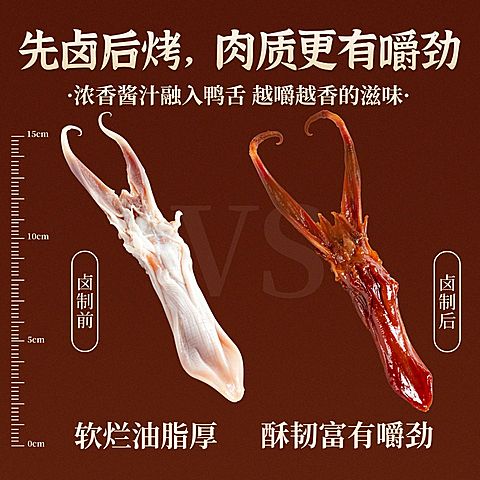 零食卤味鸭舌前后对比商品主图AIGC