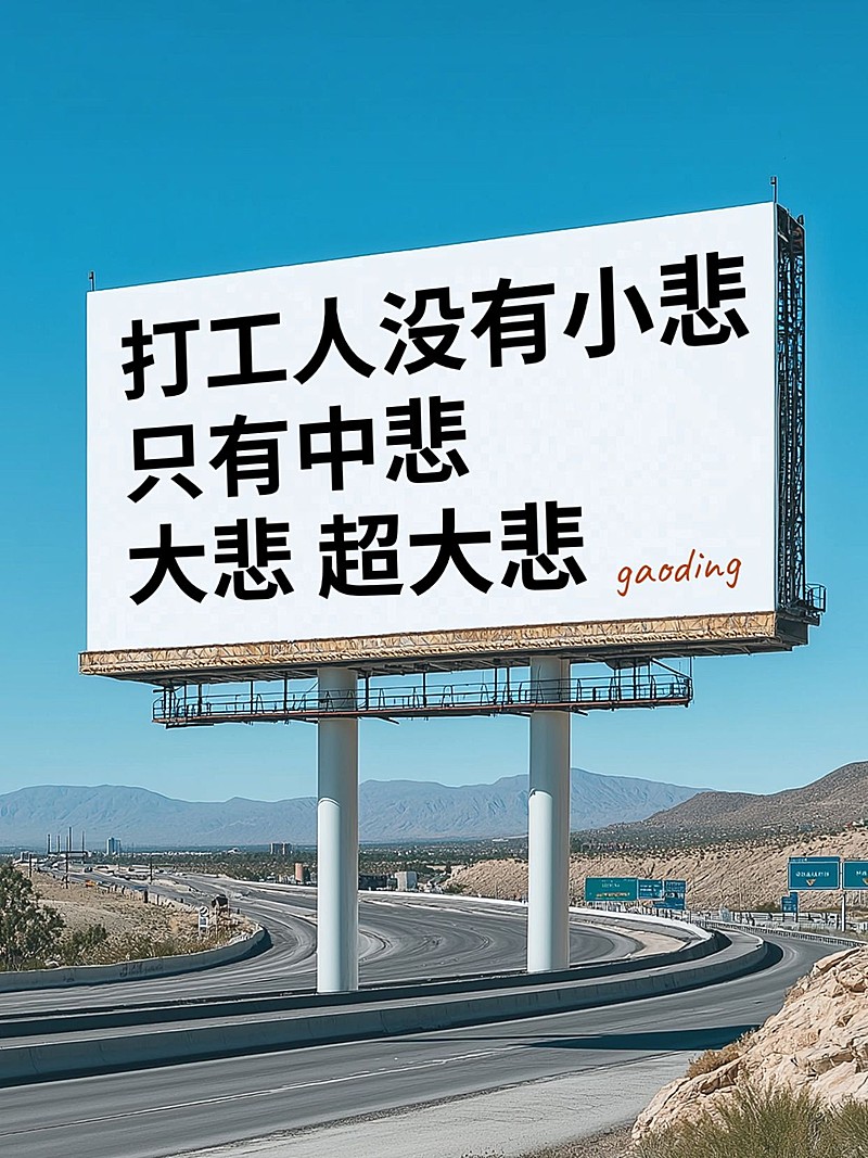 爆款大字趣味路牌玩梗小红书封面aigc