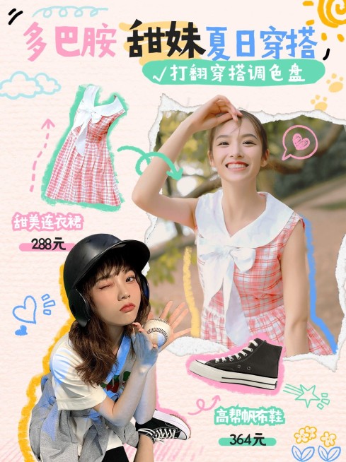 夏日多巴胺穿搭攻略小红书配图预览效果