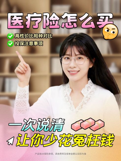 小红书保险医疗险解说人像视频小红书封面预览效果
