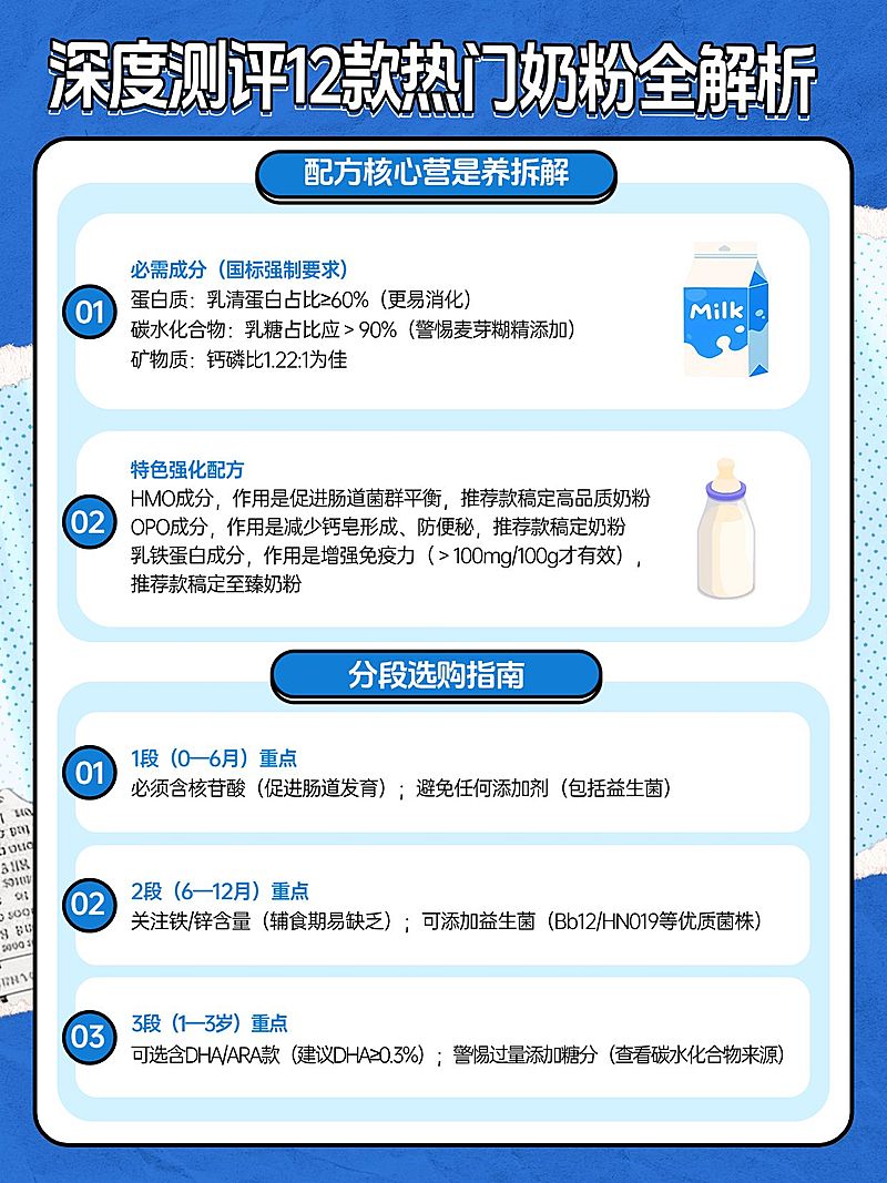 母婴亲子奶粉测评选购攻略科普指南小红书配图