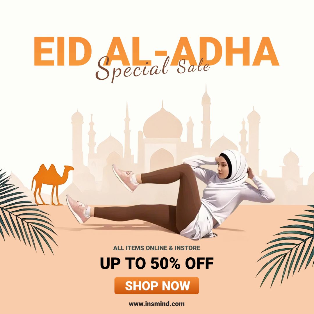 Eid Al Adha Sports Yoga Wear Discount Sale Instagram Post Image