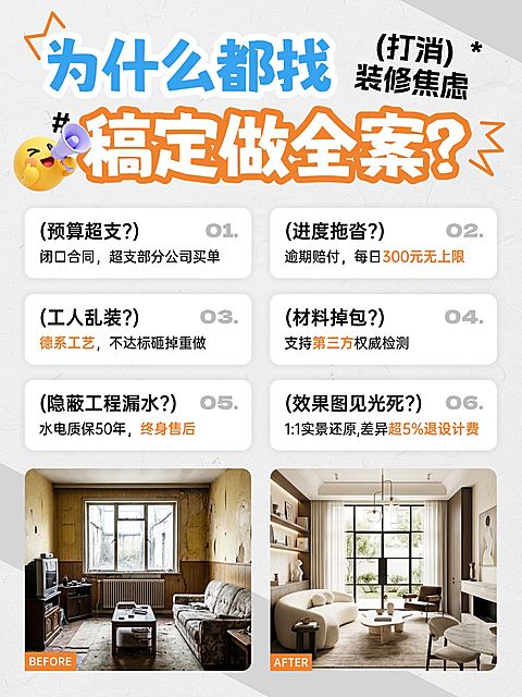 家居家装全案定制服务介绍小红书配图