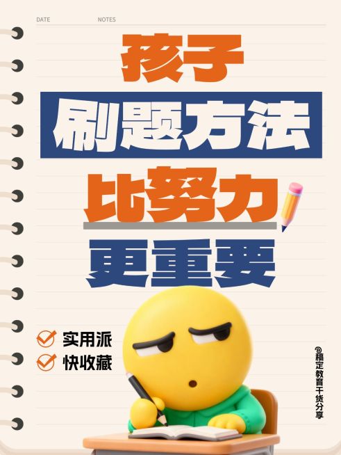 教育培训K12教育学习攻略指南分享大字小红书封面预览效果