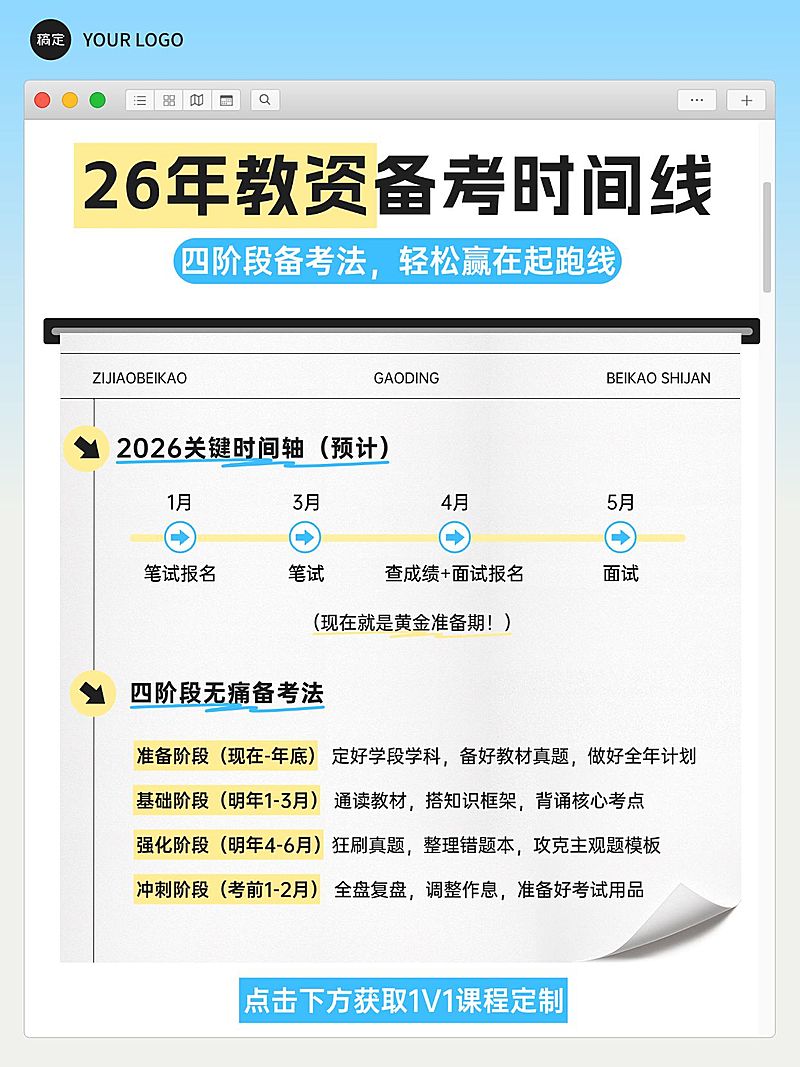 教育培训职业教育教师资格证备考规划小红书配图