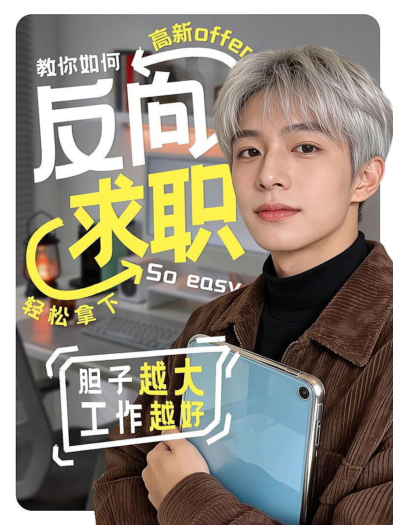 求职招聘面试小技巧分享人像小红书封面