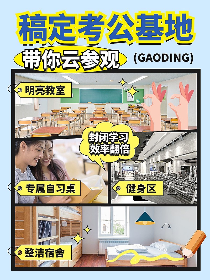 教育考公机构攻略拼图宫格花字小红书封面