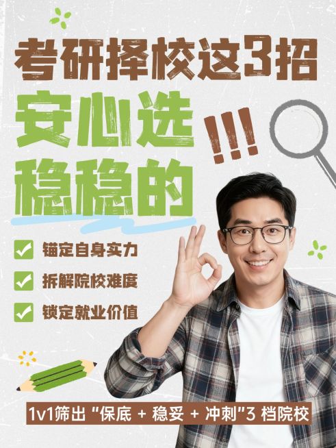 教育培训学历教育考研择校攻略人像小红书封面预览效果