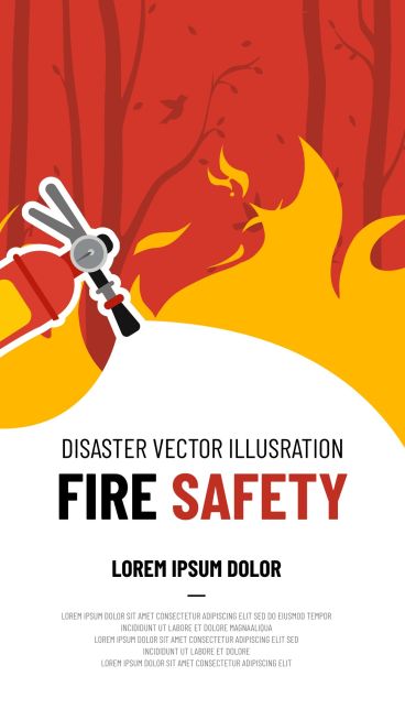 消防知识讲座宣传海报预览效果
