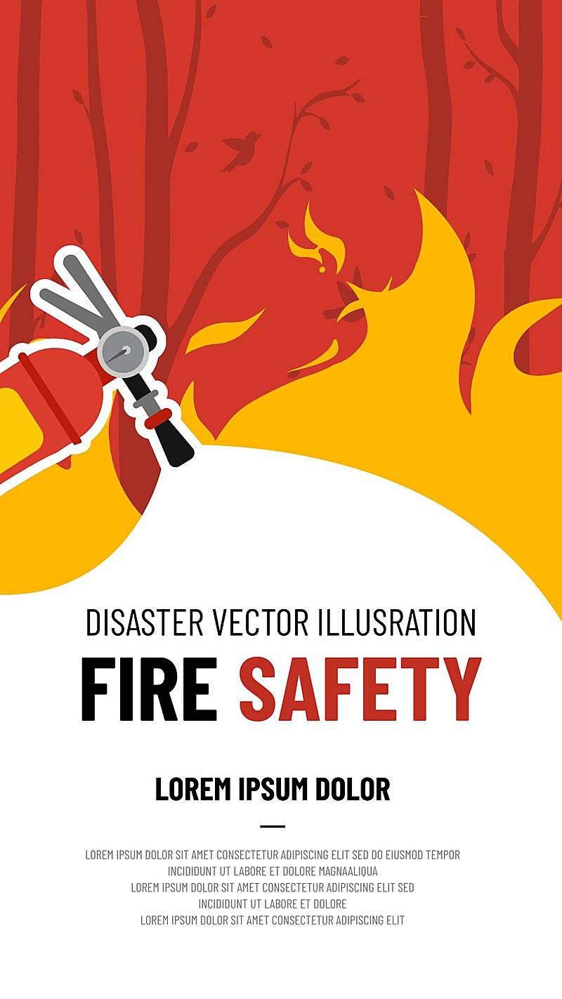 消防知识讲座宣传海报