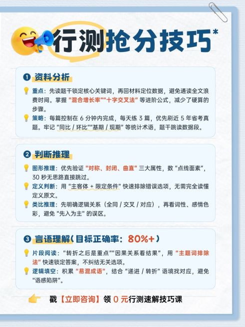 教育培训职业教育公考行测答题技巧小红书配图预览效果