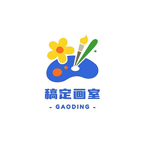 多巴胺扁平少儿画室LOGO