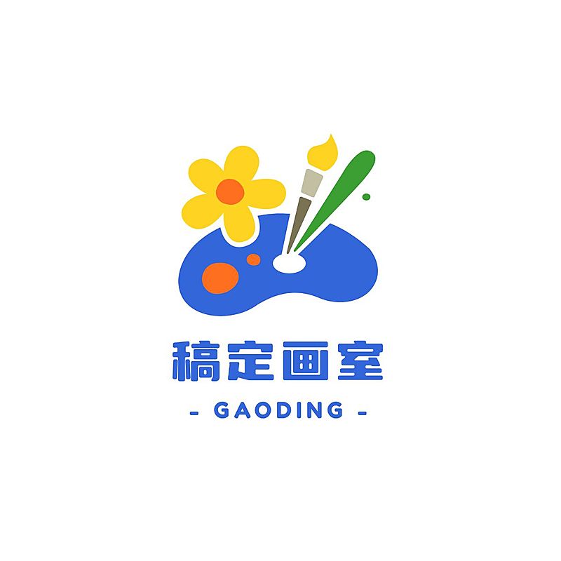 多巴胺扁平少儿画室LOGO