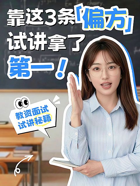 教育职业教资面试技巧人像小红书封面