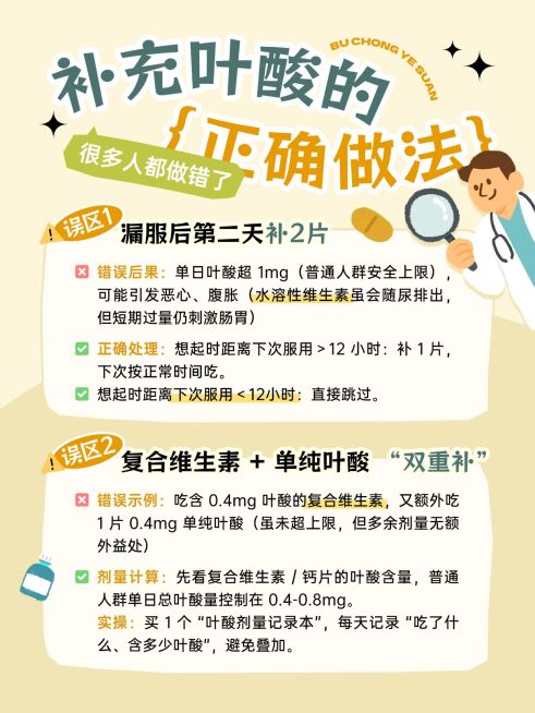 母婴亲子孕产叶酸补充正确方法科普小红书配图预览效果