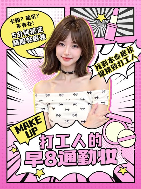 漫画分格趣味人像竖版视频封面预览效果