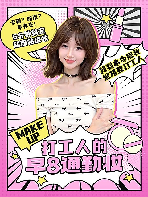 漫画分格趣味人像竖版视频封面
