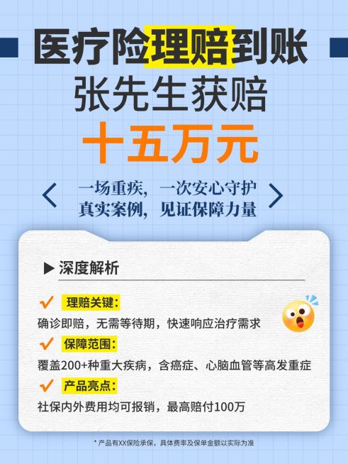 保险科普理赔案例小红书笔记预览效果