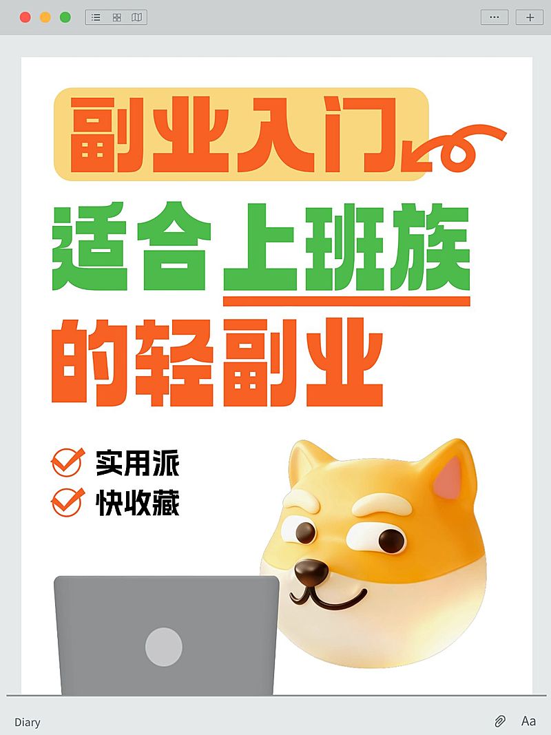 自媒体副业创业经验分享大字小红书封面