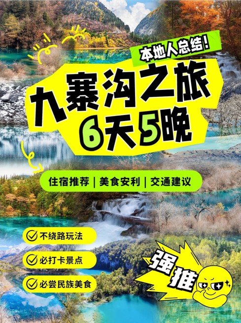 旅游攻略拼图宫格花字小红书封面预览效果