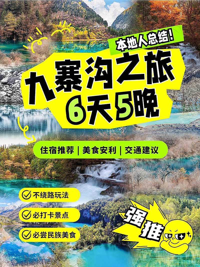 旅游攻略拼图宫格花字小红书封面