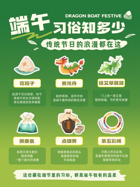 端午节节日科普通用中式感卡通感小红书封面预览效果