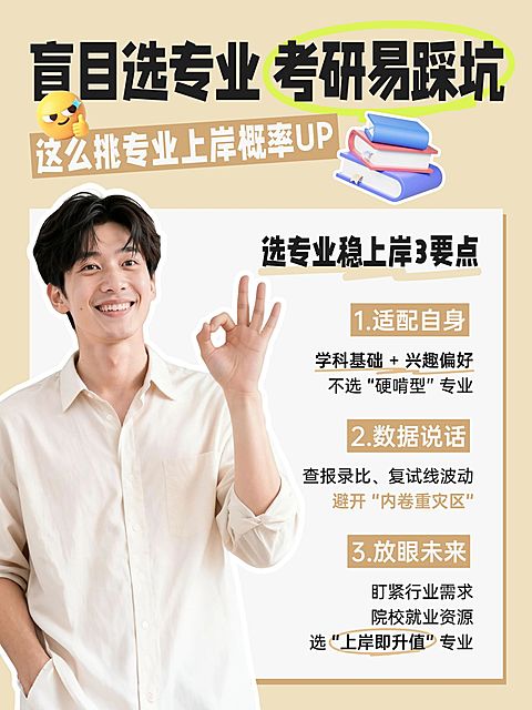 教育培训学历教育考研备考选择专业避雷科普人像小红书封面