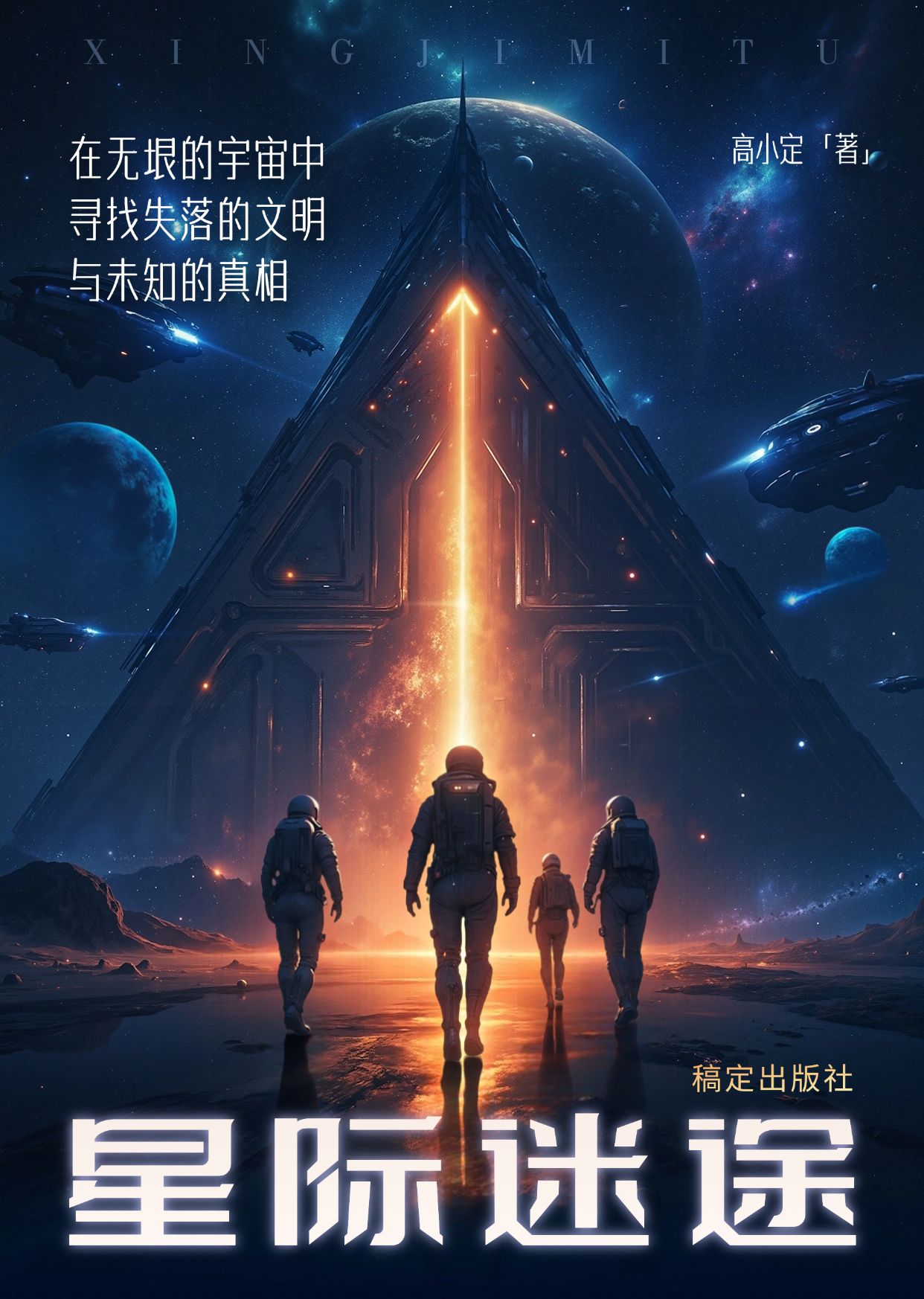 点击进入编辑 科幻感网络小说书籍封面AIGC预览效果