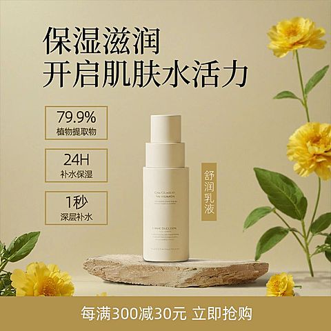 美妆护肤花朵清新主图直通车AIGC