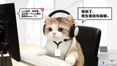 猫猫趣味梗图表情包电脑壁纸aigc
