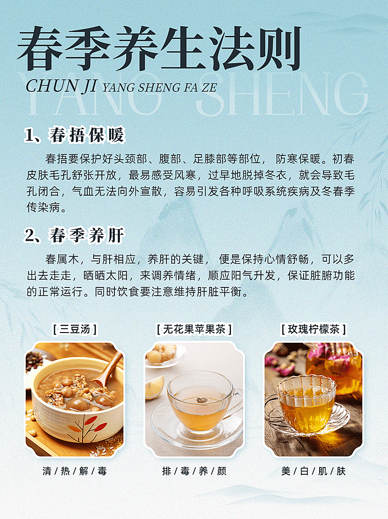 春季养生科普小红书套装小红书配图