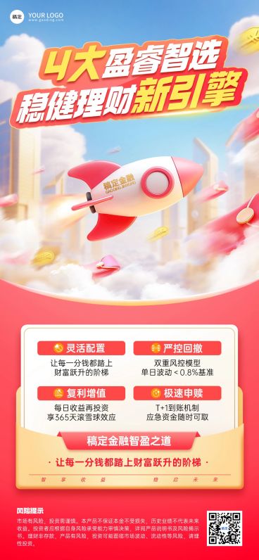 金融产品营销宣传推广3D屏海报AIGC预览效果