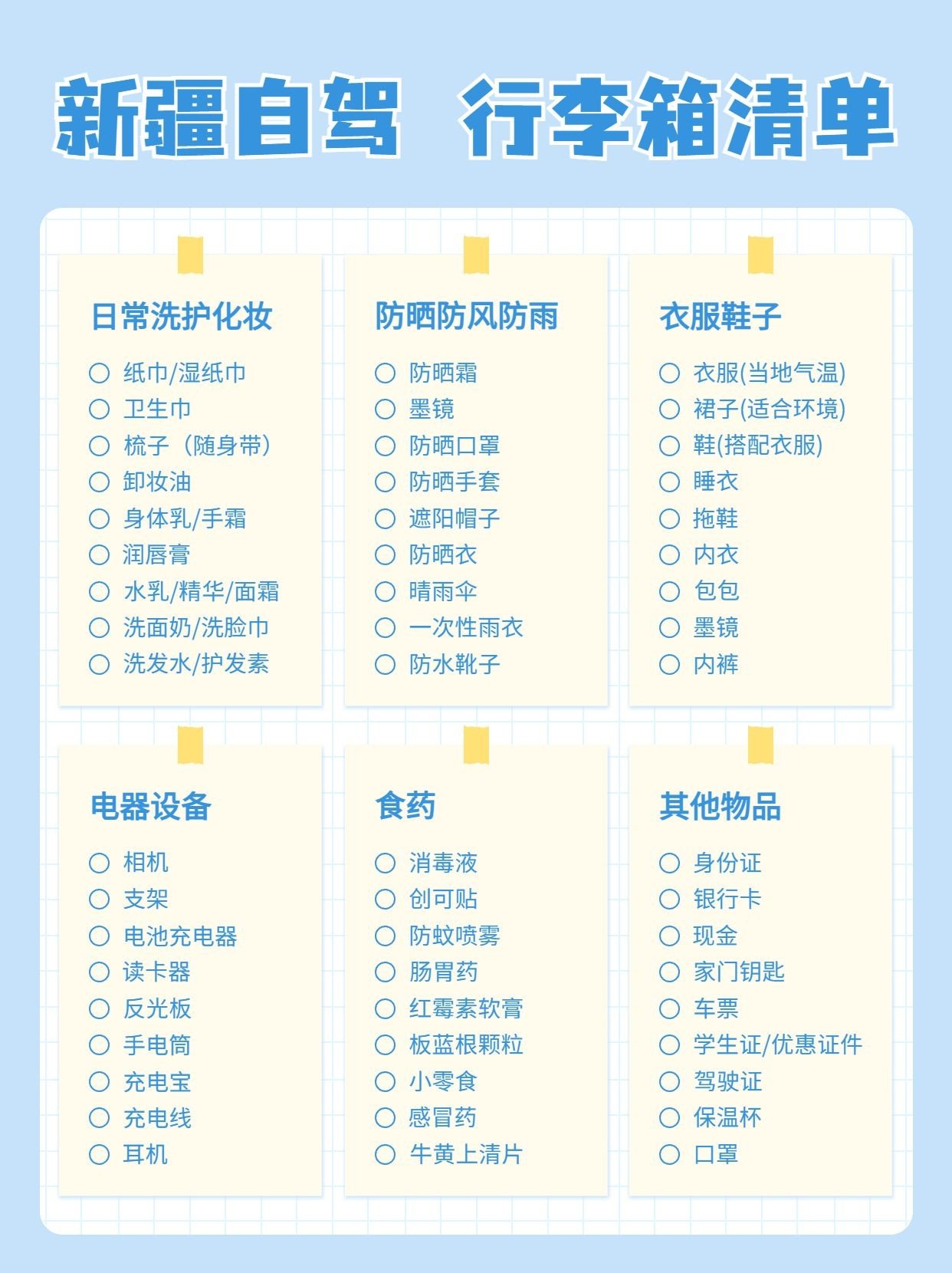 点击进入编辑 旅游清单攻略指南小红书配图预览效果